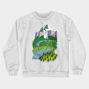 Mountains Landscape Crewneck Sweatshirt